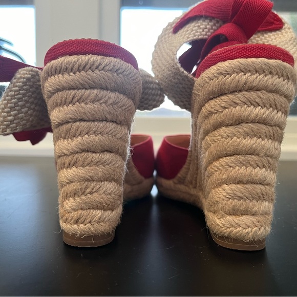 J. Crew Red Lace-Up Round-Toe Canvas Espadrilles - Picture 6 of 9